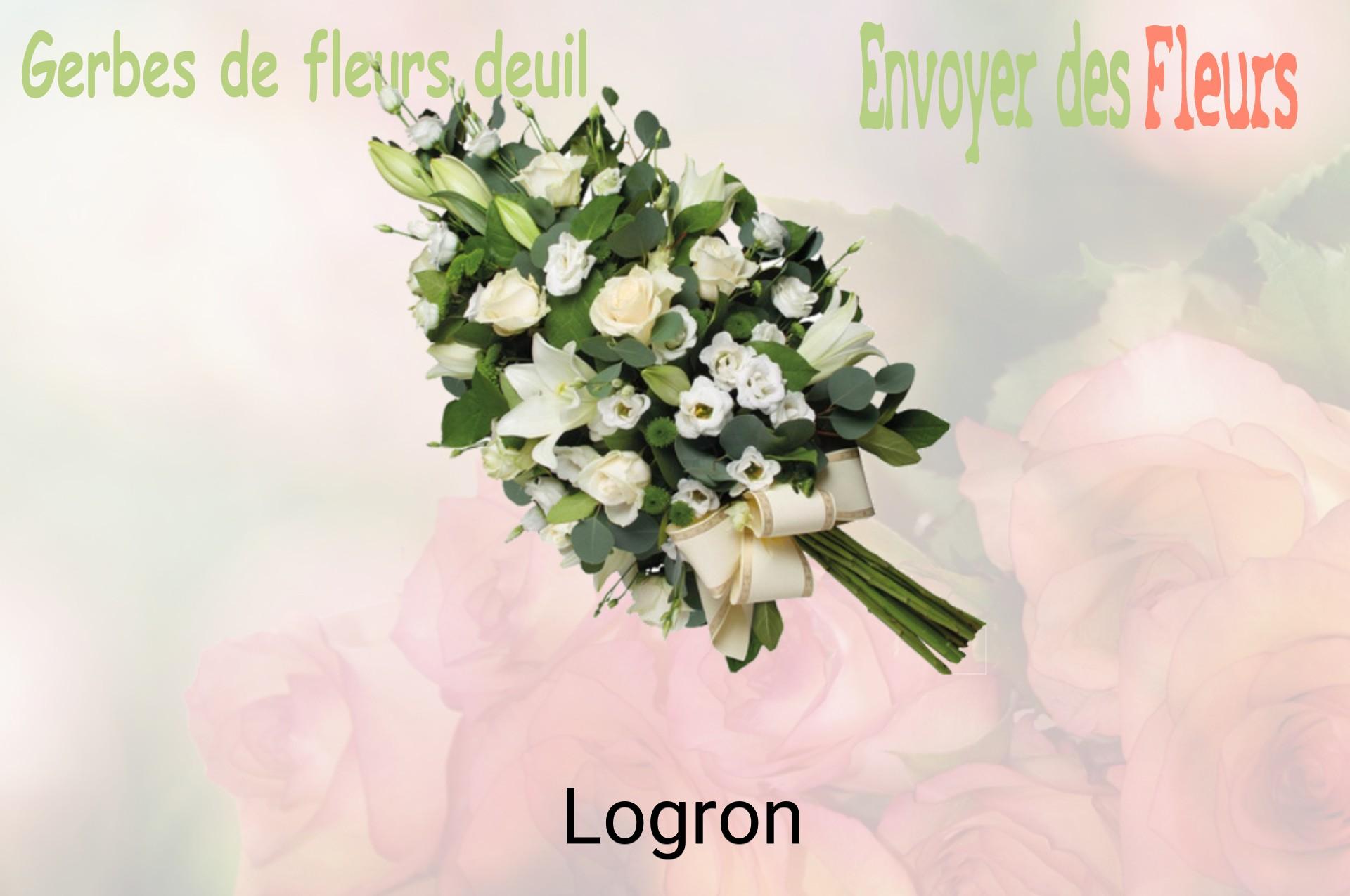 Gerbe de fleurs de deuil livrée à Logron